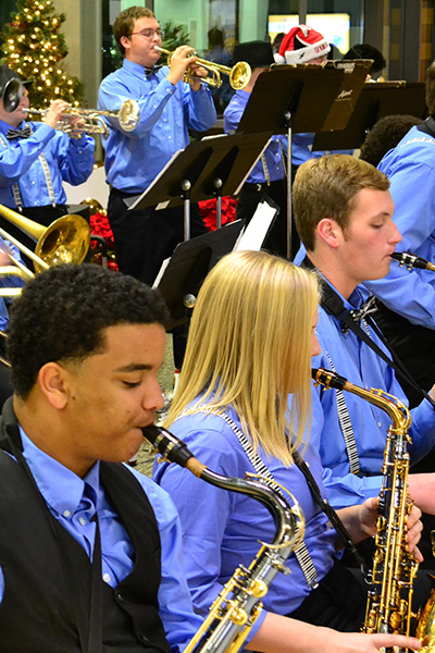 Brass section at a concert