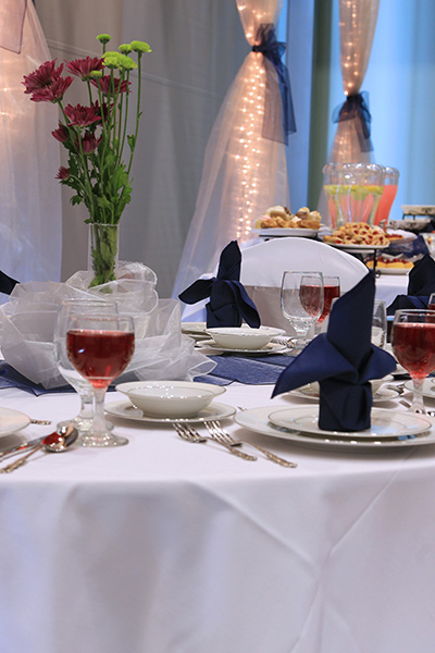 Table set for meal