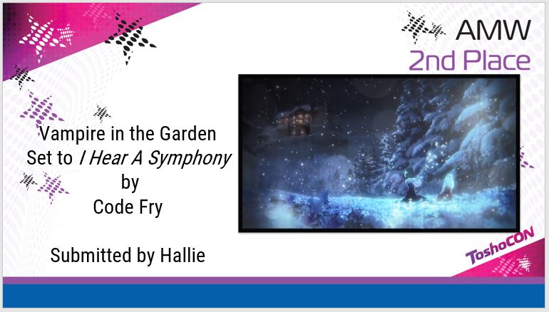 Vampire in the Garden 2nd place placard